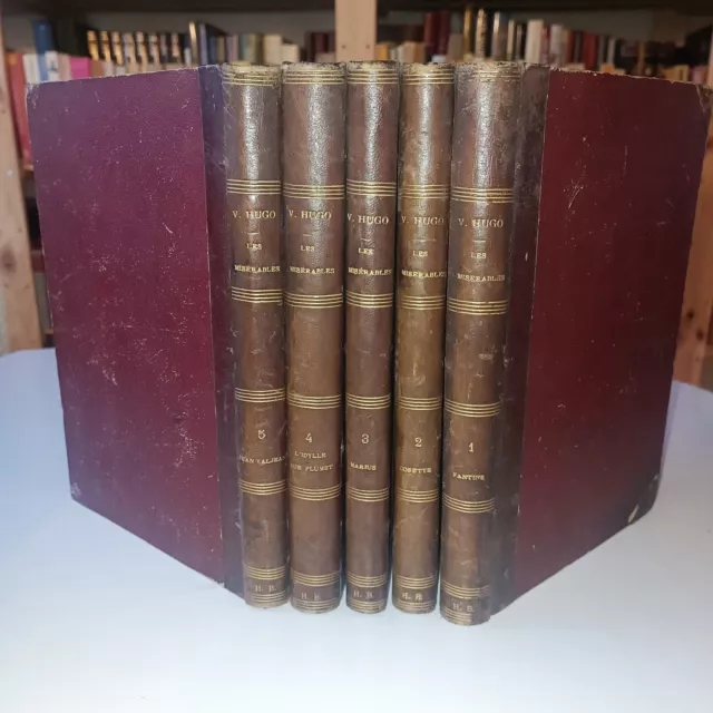 Les misérables, Victor Hugo, 5tomes, Quantin