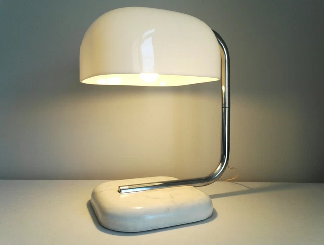 GUZZINI RARE 1960s adjustable desk lamp w/ solid Italian