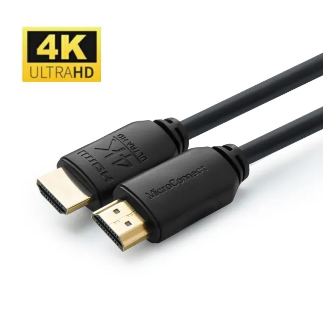 Cavo HDMI MicroConnect 4K placcato oro 60Hz 2160p 18Gb/s nero 7,5 m