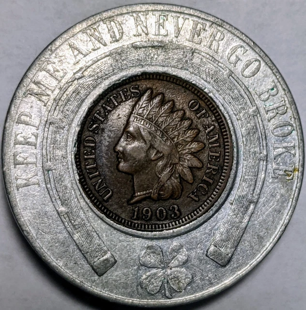 1903 indian head penny good luck token no reserve combined shipping available