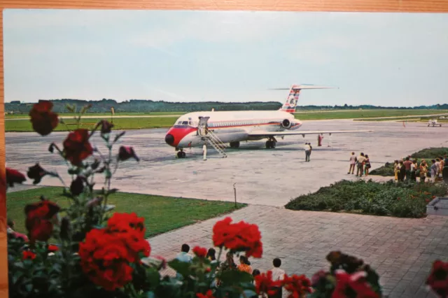 AK Airliner Postcard FLUGHAFEN LIMBURG Martinair DC-9