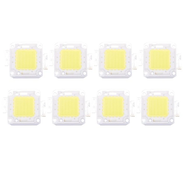 8 x lampadina chip LED ad alte prestazioni 50 W luce lampada fai da te 3800 Lm 6500K T5K5
