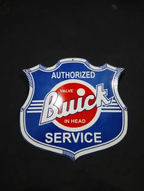 Porcelain Buick Service  Enamel Metal Sign Size 30" x 28.5" Inches
