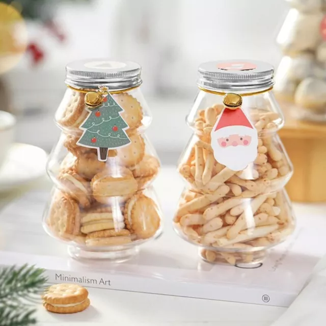 Christmas Tree Candy Jar Set of 6 Transparent Dried Nut Packaging