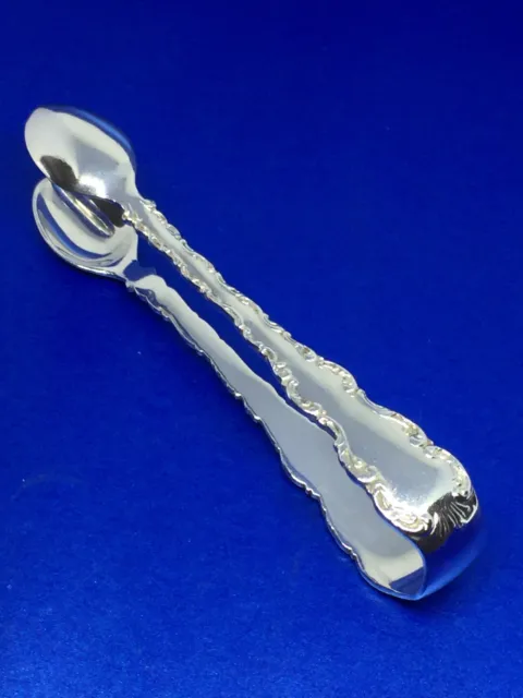 Antique Solid Silver Sugar Tongs, 30g, Lee & Wigfull, Sheffield, 1904