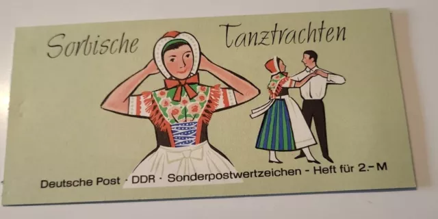 DDR Markenheftchen Sorbische Tanztrachten MH 5 I/1a