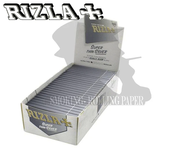Paquete De 50 Libritos De Papel De Fumar Rizla Argento Silver + Filtros Ultra Slim 5.7 Mm - Hecho En España