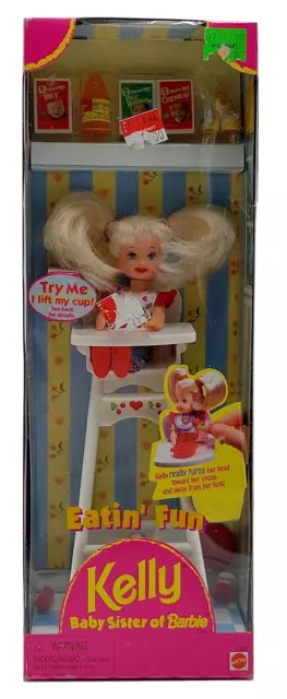 1997 Eatin' Fun Kelly Barbie Puppe / Fütter mich Shelly / Mattel 18582, in Ovp