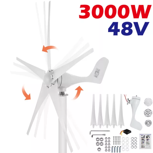 3000W DC 48V Wind Turbine Windgenerator MPPT Charge Controller Energy Power  Kit £246.79 - PicClick UK