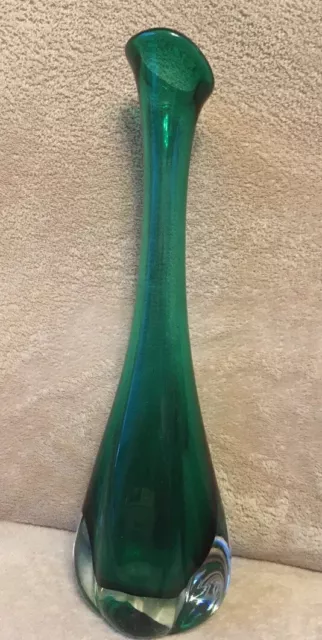Mid Century Vintage Aseda Glasbruk of Sweden art glass vase - 31cm tall