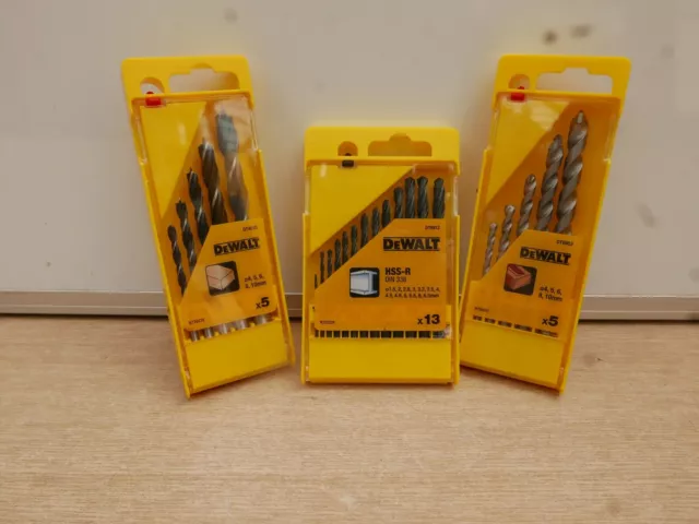 DeWALT DT71582 wood metal & masonary drill bit sets DT4535 DT5912 DT6952