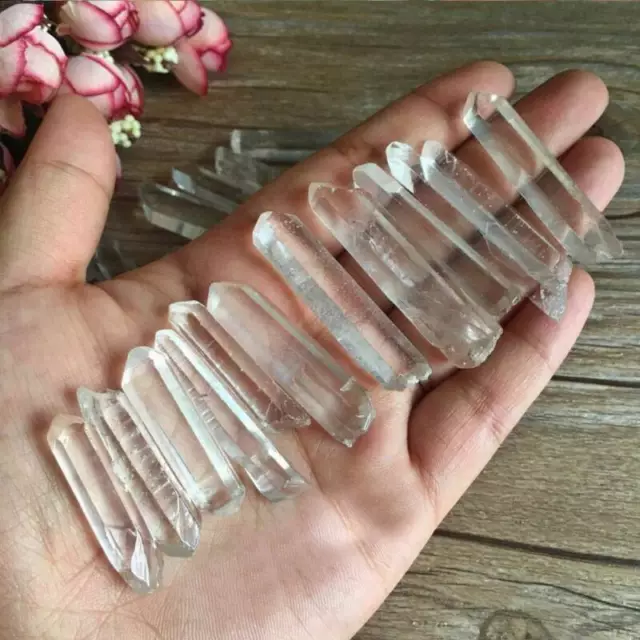 100g Bulk Natural Crystal White Quartz Small Points Terminated Wand Specimen Lot