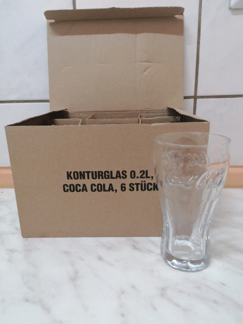 Coca Cola Konturengläser Longdrinkgläser 6er Set Gläser Gastro Bar 0,2 l  NEU