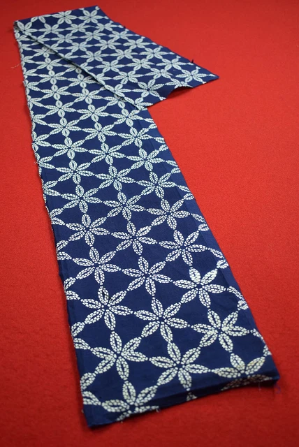 Vintage Japanese Fabric Cotton Antique Boro Patch Indigo Blue Dyed 50"/MM16/40
