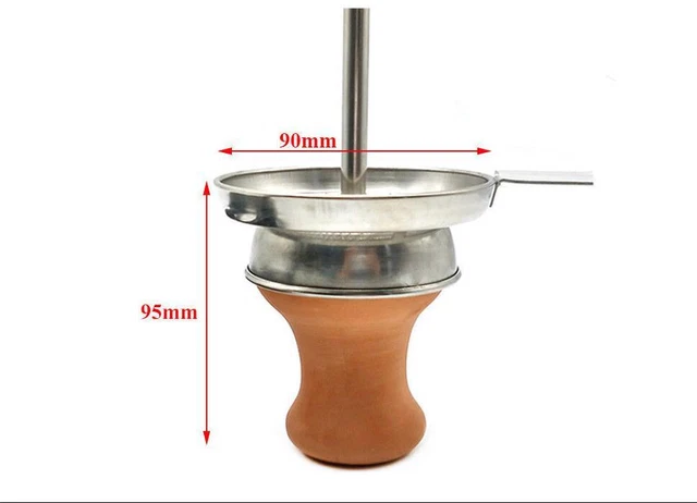 Metal Hookah Charcoal Screen Holder+Ceramic Tobacco Bowl Suit Shisha Accessories