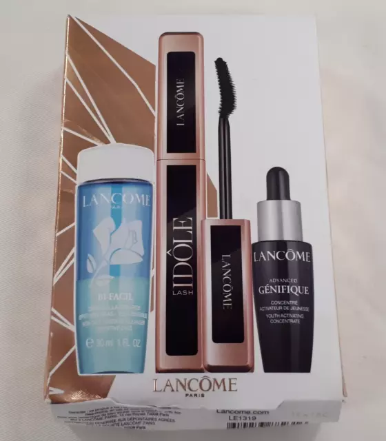 LANCOME LASH IDOL Look Box Mascara Noir + Makeup Remover + Serum / EBPC