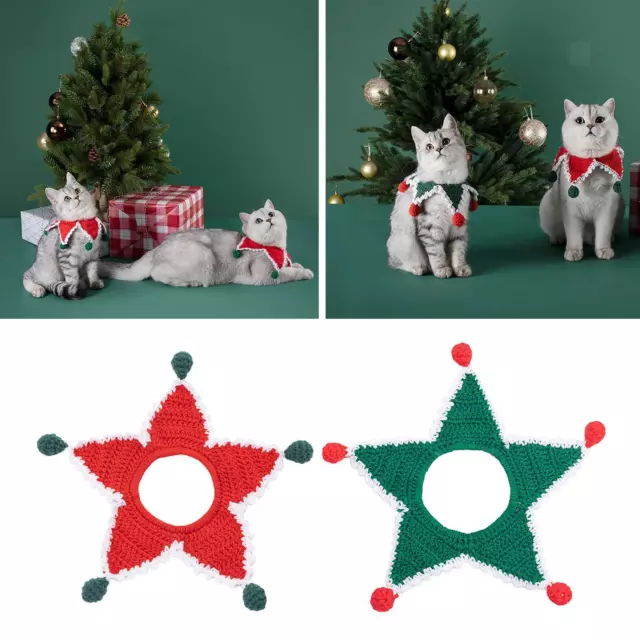 Écharpe de Noël pour animaux de compagnie chien chat écharpe tricotée