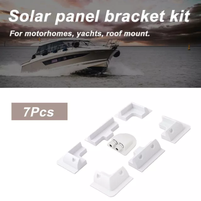 7PCS Solar Panel Mounting Brackets Kit Corner Caravan RV Boat Yacht Roof Mount