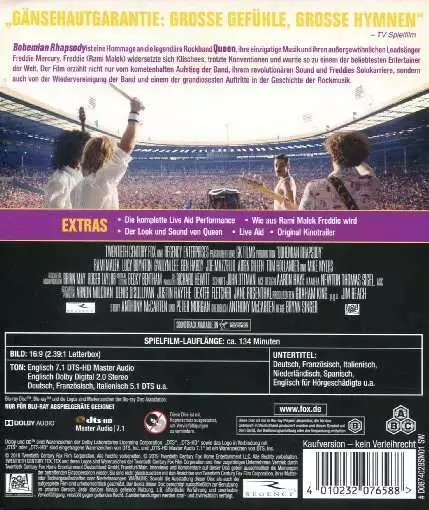 Bohemian Rhapsody [Blu-ray/NEU/OVP] Biopic über Freddie Mercury & Queen /4 Oscar 2