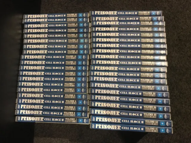 Prisoner - Cell Block H, Complete Set Volume 1 - 40 DVD Boxset. Reg 0. Free post