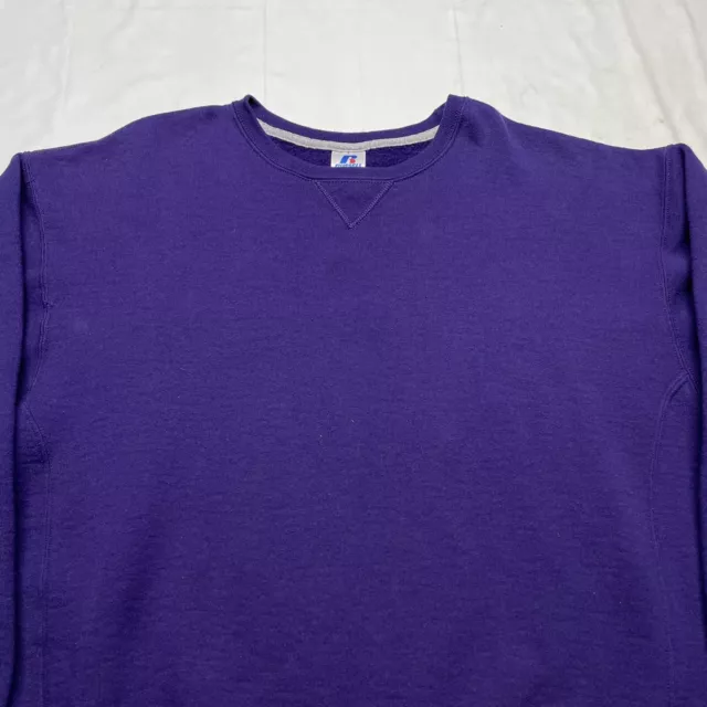 VINTAGE RUSSELL ATHLETIC Sweatshirt Men’s XL Purple Pullover Y2K ...