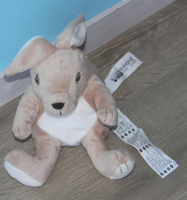 doudou peluche lapin beige blanc ikea  état neuf