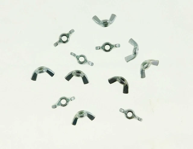 12 Pack 10-24 Zinc Plated Forged Steel Wing Nuts  NT103-2432