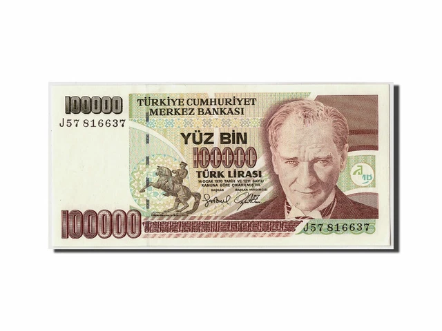 [#309943] Banknote, Turkey, 100,000 Lira, L.1970 (1997), Undated, KM:206, UNC(65