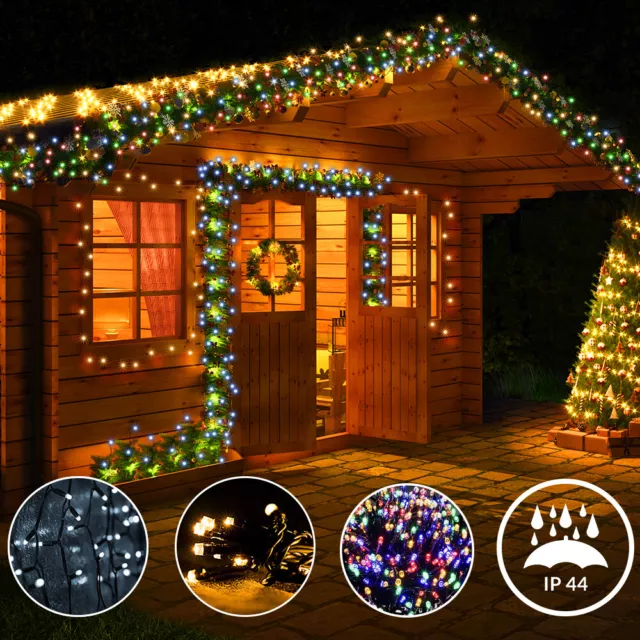 MONZANA® LED Lichterkette Weihnachten Außen IP44 Innen Warmweiß Kaltweiß Bunt