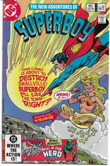 SUPERBOY (The New Adventures of) - No. 34 (Oct 1982) 1st Appearance YELLOW PERI