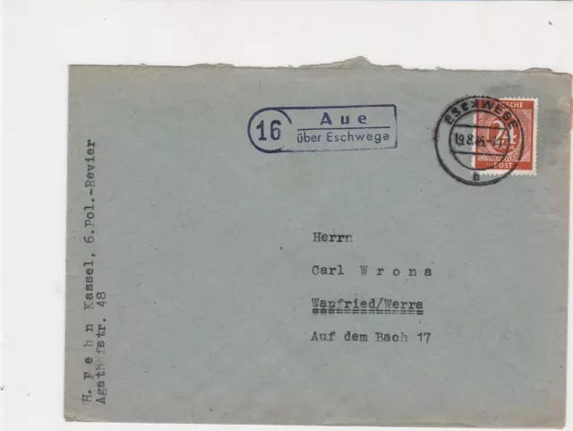 germany 1946 allied occupation stamps cover ref 18683