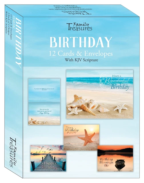 Card-Boxed-Birthday-Coastal (Box Of 12)