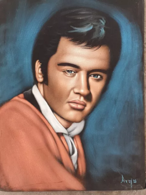 Elvis Presley, Young, Original Oil on Velvet 24"x18" by Argo. Ba08