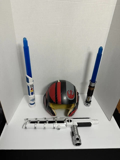 Star Wars Lot - X-WING Helmet - Collection Light Sabers  - Storm Trooper Saber