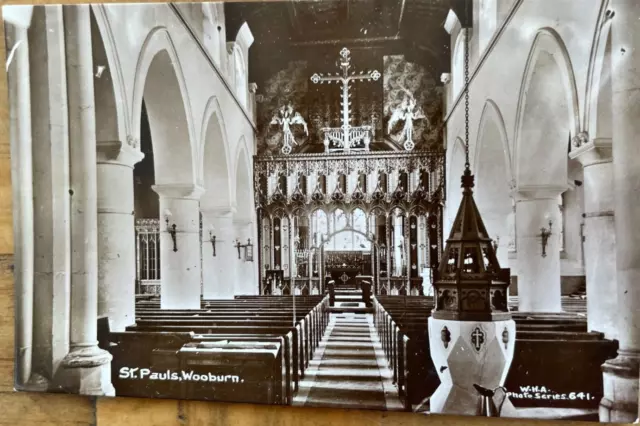 Woburn Church St Pauls Interior View Bucks 1912 S Wha Photo Series Real Photo Pc