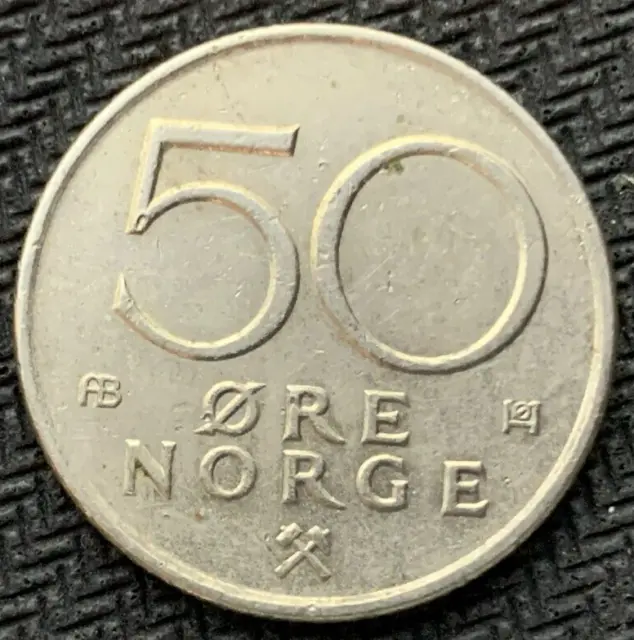 1976 Norway 50 Ore Coin AU  ( Watch for offer )  #K2020
