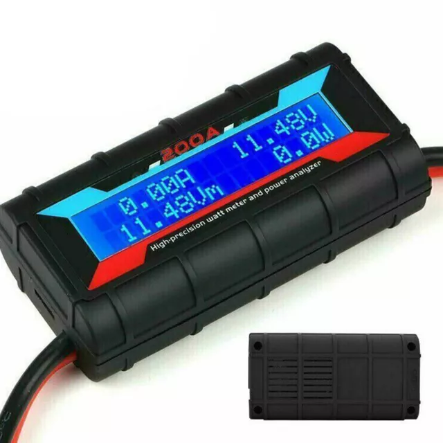LCD Digital Monitor Amp Watt Meter RC Batterie Solar Power Analysator 200A DC