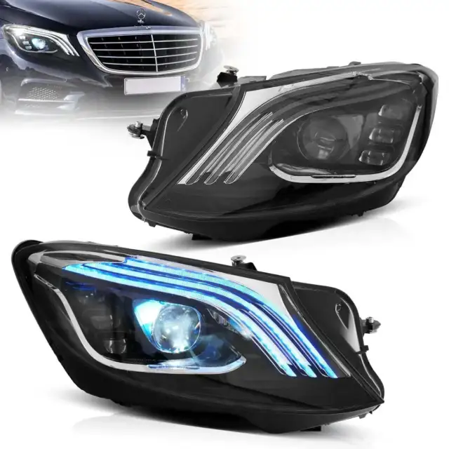 VLAND LED Headlights For 2014-2017 Mercedes Benz S-Class W222 Start-up Animation