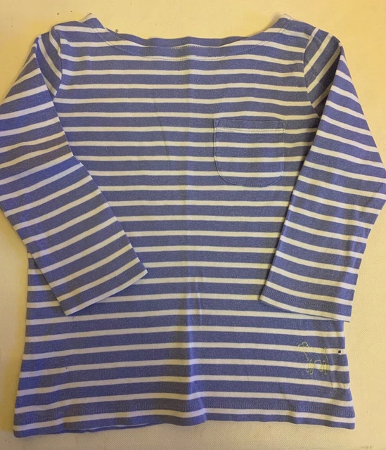Top bambina Mini Boden 6-7 anni lilla e a righe bianche usate