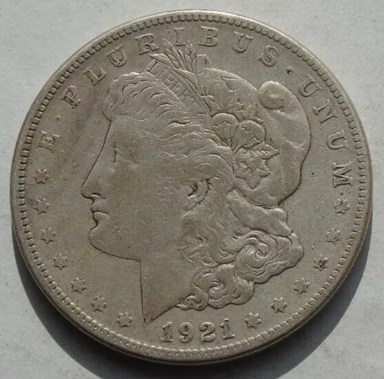 1921-S USA Silver Morgan Dollar Good Detail, Grey Tones, 38mm 26.72g