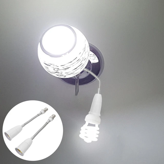 2 pz lampade da E14 a E27 attacco presa estensore presa arpa
