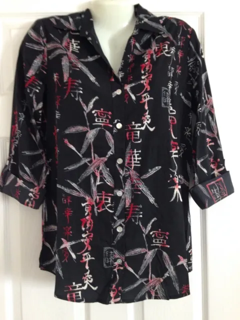 Chico's women's top silky soft blouse long sleeve $55 tag brand new with tags