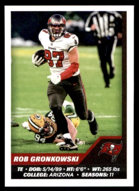 Panini NFL 2021 (Sticker) Rob Gronkowski Tampa Bay Buccaneers No. 482