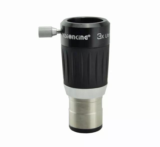 High Power 3x 4-Element Barlow Lens for 1.25''Telescope Eyepiece Metal Body