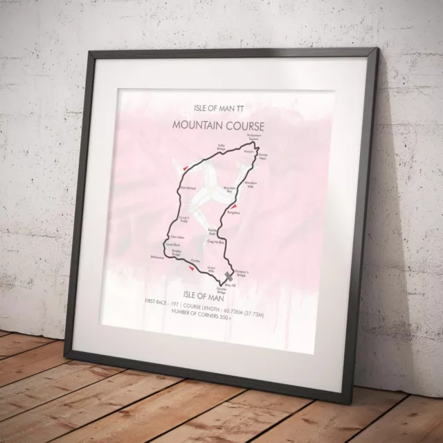 Isle of Man TT | Mountain Course | Map | Track | Wall Art | Poster | Print