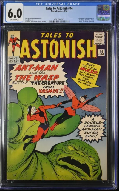 Tales To Astonish #44 Cgc 6.0 Marvel Comics 1963 Origin & 1St App Of The Wasp