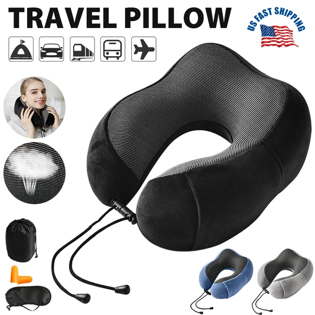 Memory Foam U Shaped Travel Pillow Neck Support Head Rest Car Plane Soft Cushion