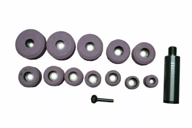 Sioux Valve Seat Pink Grinding Wheels Set 12 Pcs Stone Holder Star Drive 11/16"F