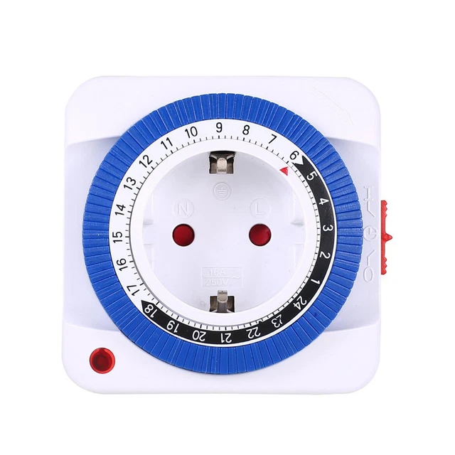 Nuovissima presa timer meccanica 1 pezzo ABS + PC accensione/spegnimento automatico