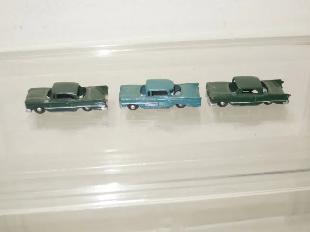 3 Vintage diecast AHI autos Oldsmobile and Chryslers made in Japan